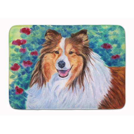 Carolines Treasures Sheltie Machine Washable Memory Foam Mat 7424RUG